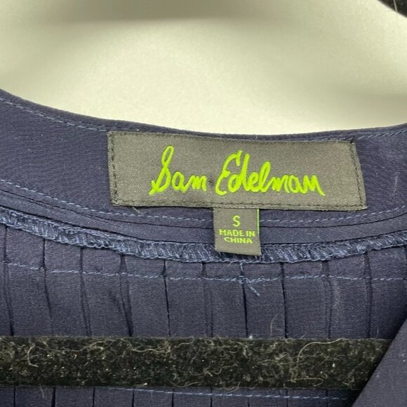 Sam Edelman Navy blue buttoned romper 3/4  sleeve - Picture 3 of 15